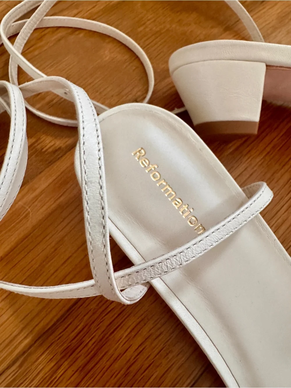 NWOB - Reformation Strappy Ankle-Tie Heel Sandals - Picture 3 of 6